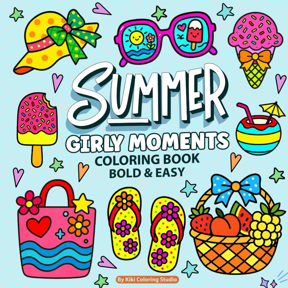 Summer Girly Moments Coloring Book