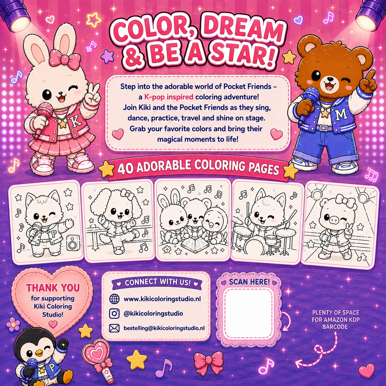 Kawaii Pocket Friends: K-Pop Idols - Achterkant