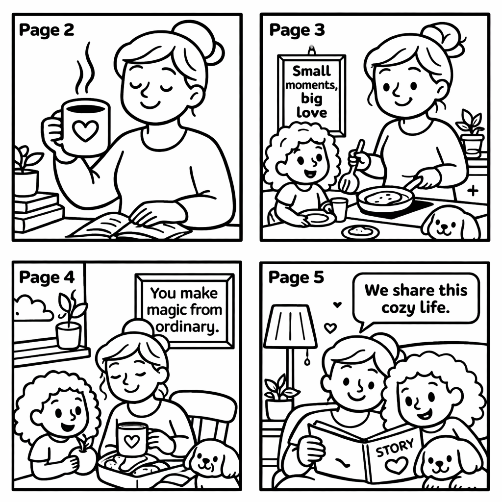 Cozy Busy Mom Coloring Book preview
