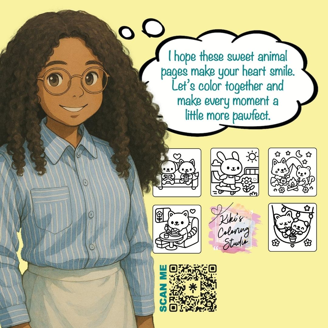 Pawfect Moments - Bold and Easy Animal Coloring Book - Back Cover